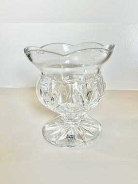 Royal‎ Limited 24% Lead Crystal Pedestal Vase/ Candy Dish/ Candle Holder